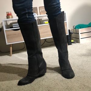 Charcoal grey boots